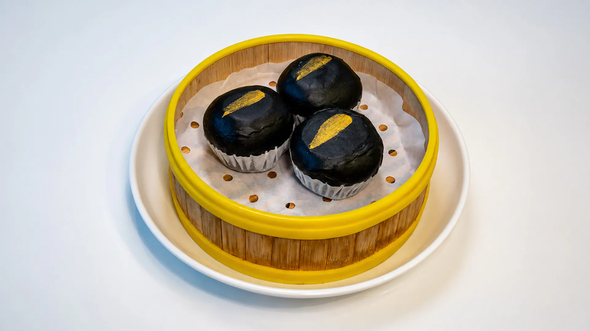 Black & Gold Molten Lava Buns at 88 BaoBao, Chinese Restaurant in Concord